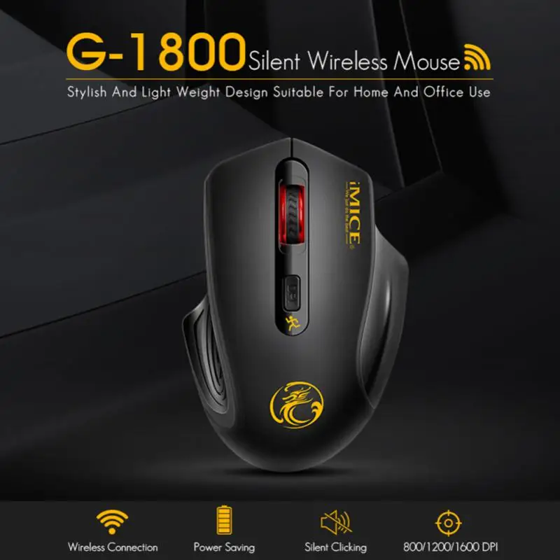 

Office Home Desktop 4 Buttons Computer Optical Mice Ergonomic Wireless Gaming Mouse Mute Business Mouse Gamer For Pc Laptops