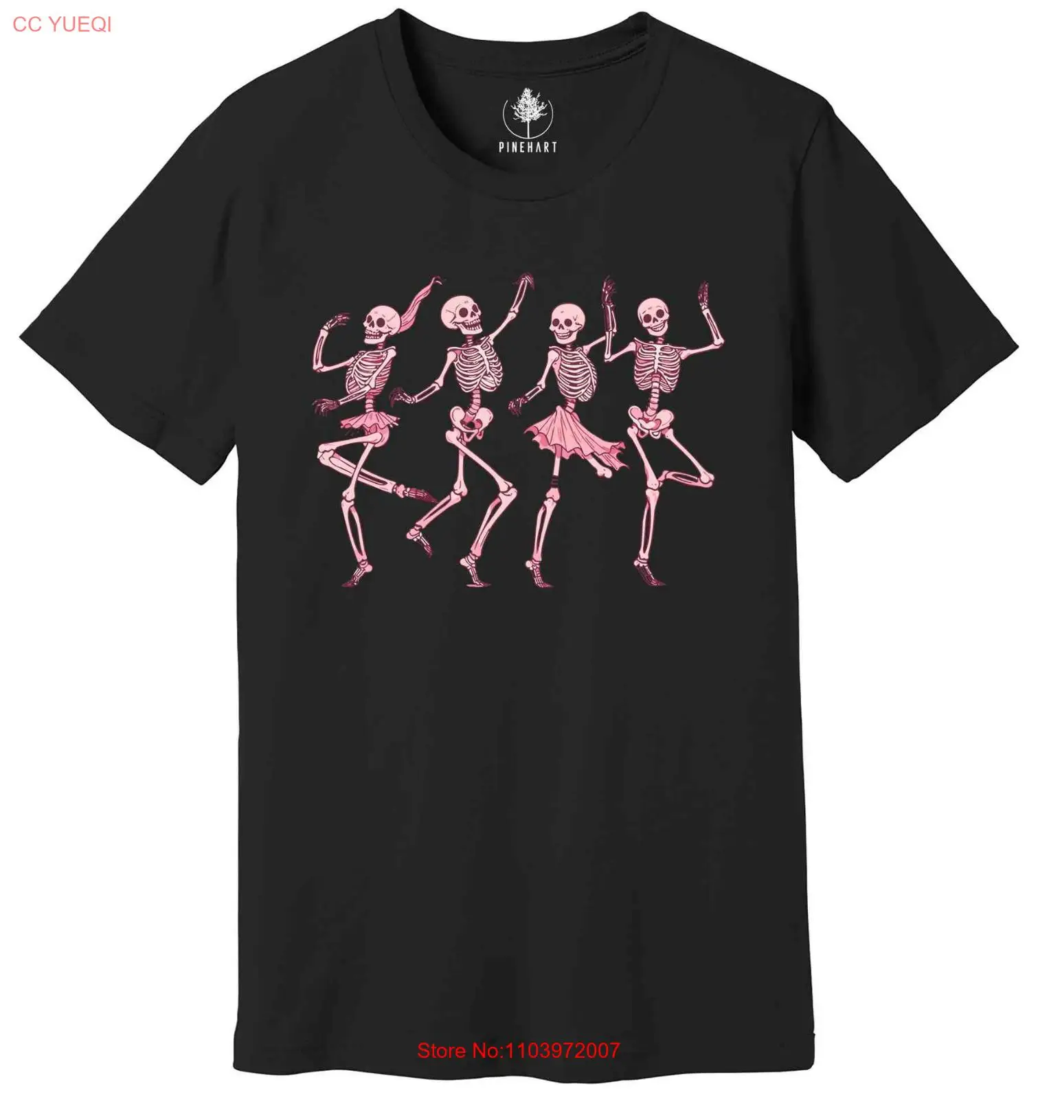 Украшение для Хэллоуина танцевальная рубашка со скелетом розовая