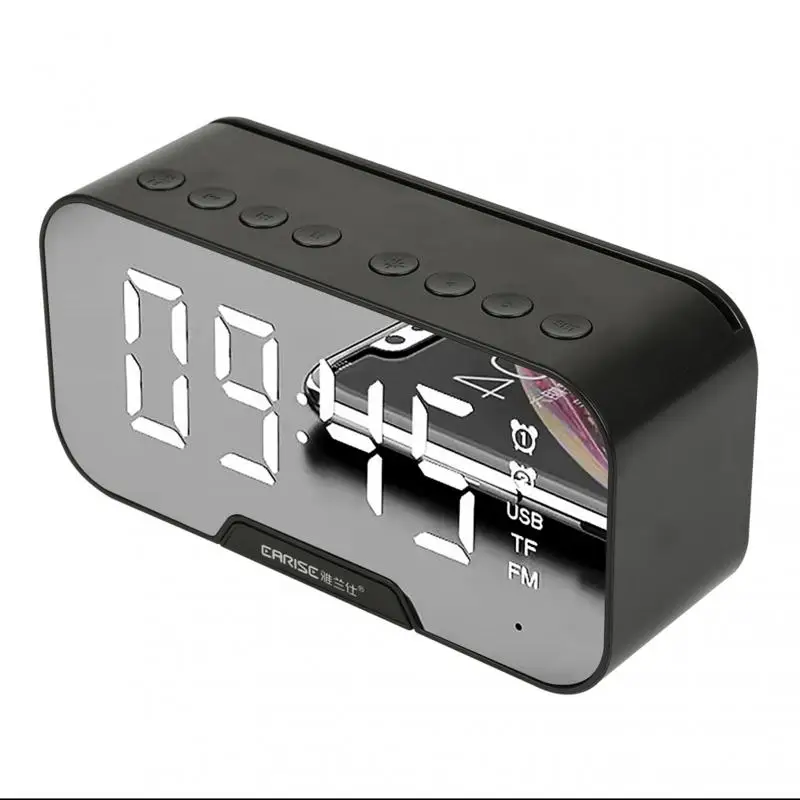 

Mini Alarm Clock Subwoofer Mini Mp3 Fm Radio Tf Card Music Player Digital Table Clock Sound Dual Alarm Clock Settings Fm Radio