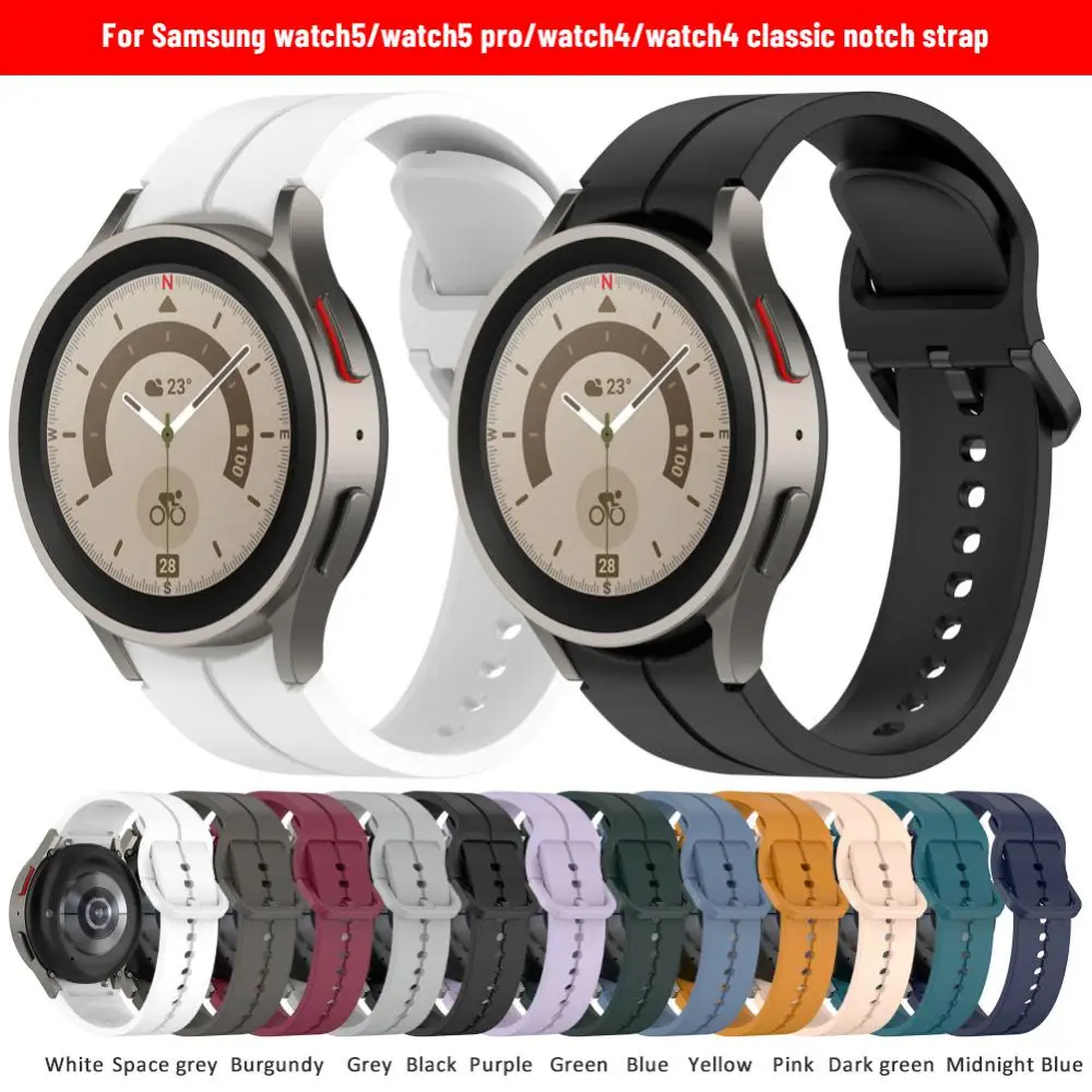 

Watch Accessories Watchband Watch Bracelet Silicone Strap Strap For Smartwatch For Samsung Watch5/watch5 Pro Universal