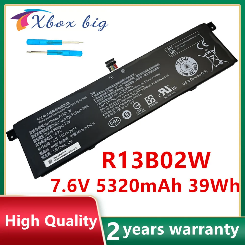 Аккумулятор для ноутбука Xiaomi Mi Air 7 6 В 5320 мАч R13B01W R13B02W 13 3 дюйма 39WH | Компьютеры и