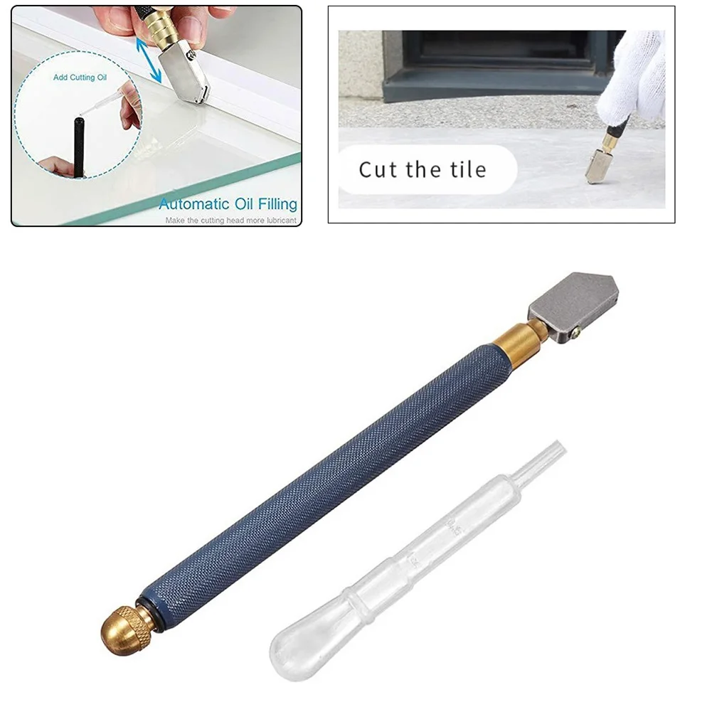 

Diamond Glass Cutter Dropper Set Steel Blade Carbide Tip TC-17 Pencil Cutter For Tile Cutting Tool Construction Tool Accessories