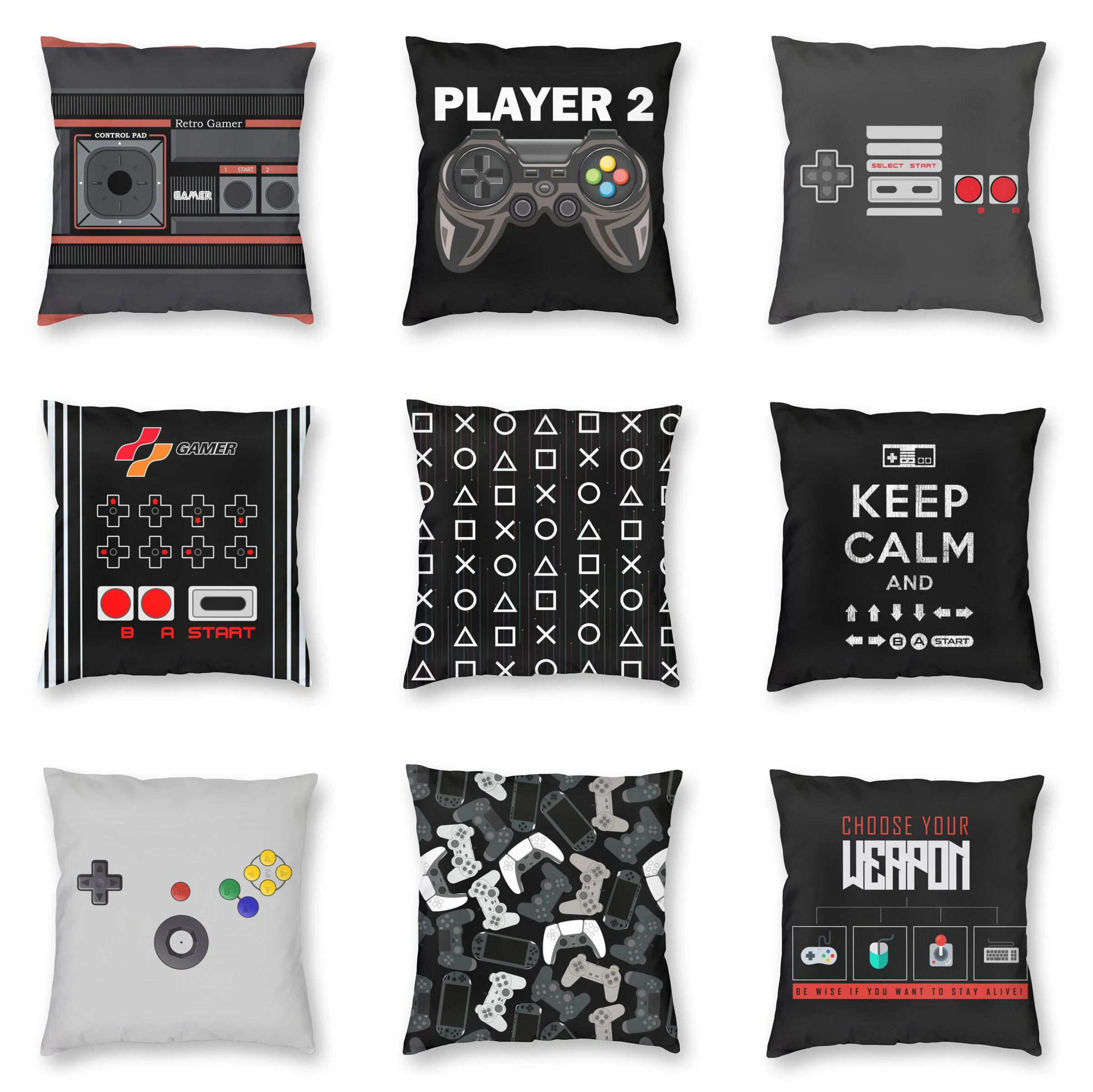 

Новинка, простой мультяшный игровой пуговицы для игр, наволочка с принтом, украшение для дивана, декоративная наволочка для подушки