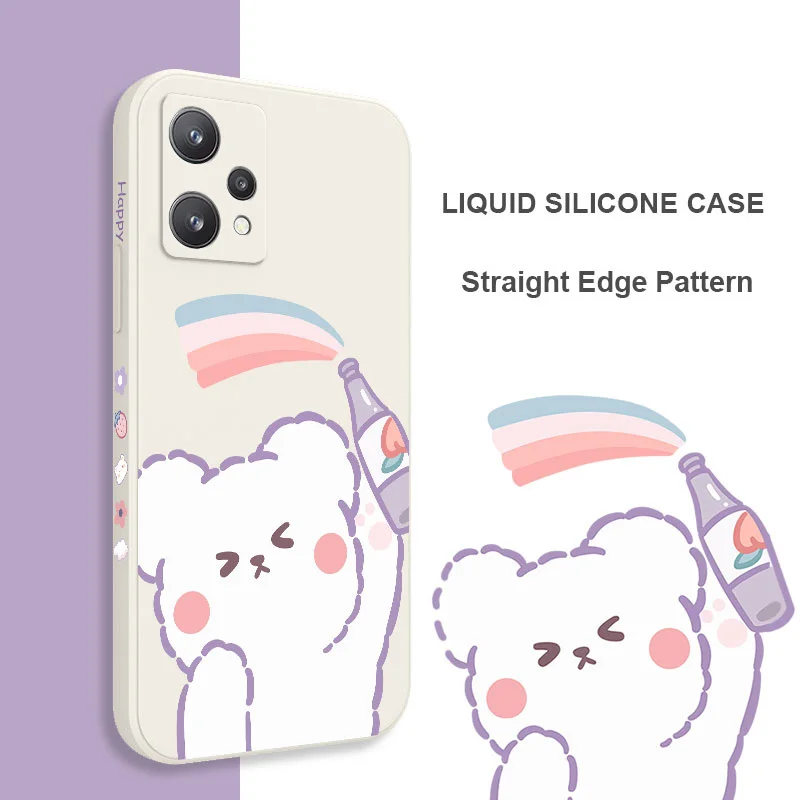 

Чехол Rainbow Bear для OPPO Realme 9 9i 8 8i 7 7i 6 Pro Plus C31 C35 C1 C11 C12 C15 C20 C21Y C25 C25S