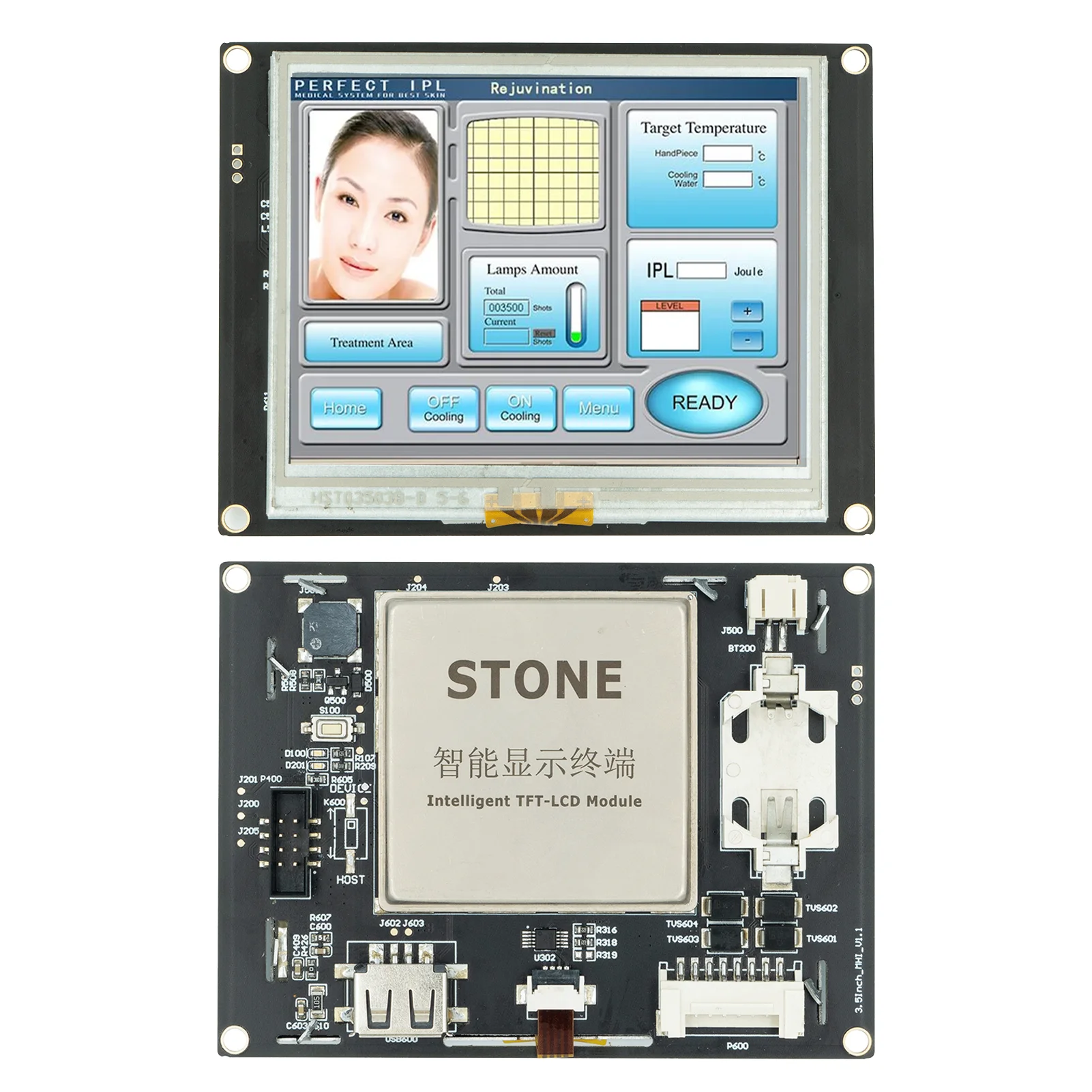 STONE I-Series HMI LCD Display with Driver + Controller + Develop Software + RS485 RS232 TTL UART Interface