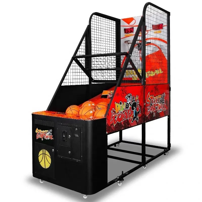 Фото Игровой автомат Funspace Factory: оптовая продажа, электронный баскетбольный аппарат для взрослых, работающий на монетах, для помещений, металлический корпус, на английском языке №5