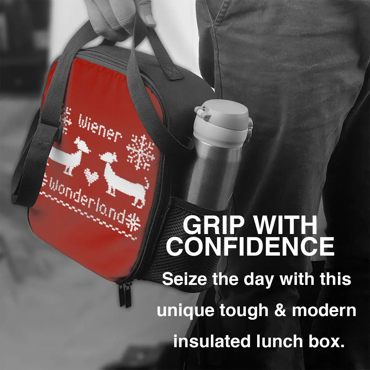 Wiener страна чудес в праздничном красном рождественском таксе Портативный