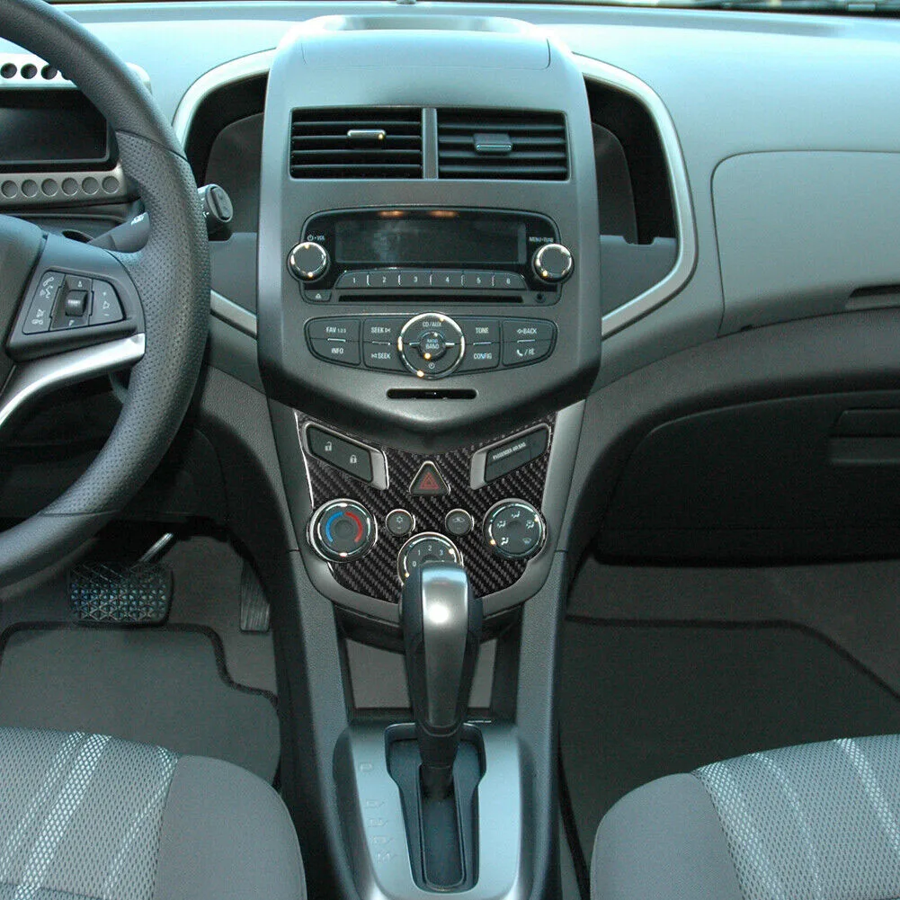 

Автомобильные аксессуары для Chevrolet Sonic 12-16, черное углеродное волокно