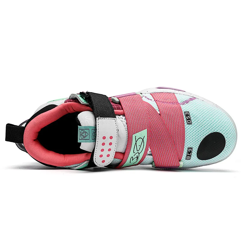 High Quality Men's Basketball Shoes Fashion Colors Outdoor Breathable No-Lace Women's Sports Shoes Unisex Platform Sneakers 2022