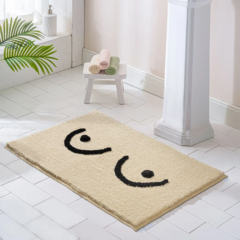 

Fluffy Bathmat Funny Letters Bathroom Rug Bath Tub Side Carpet Function Entrance Mats Floor Mat Anti Slip Area Rugs Home Decor