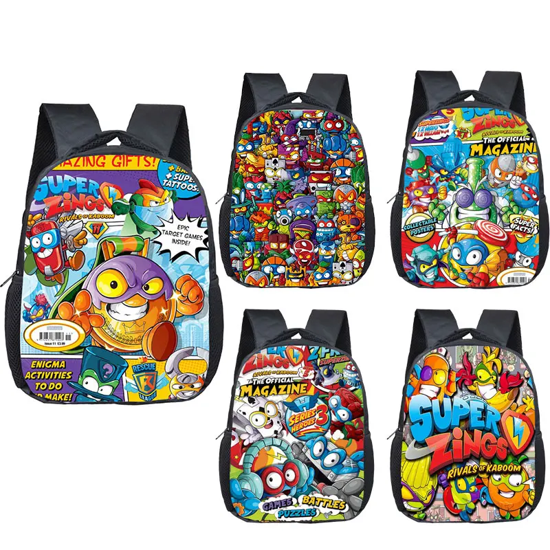 

Casual Children Super Zings Kindergarten Backpack Child Superzings Primary boys girls Schoolbag Bookbag Gift kids mini Rucksack