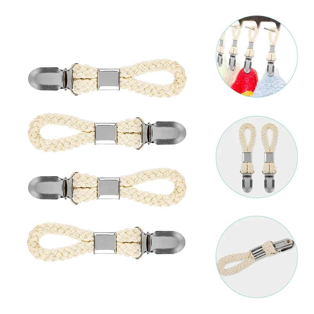 

4Pcs Hanging Clips Multipurpose Cupboard Multifunctional Towel Clip Hooks Tea Towel Clips Towel Clips Hangers