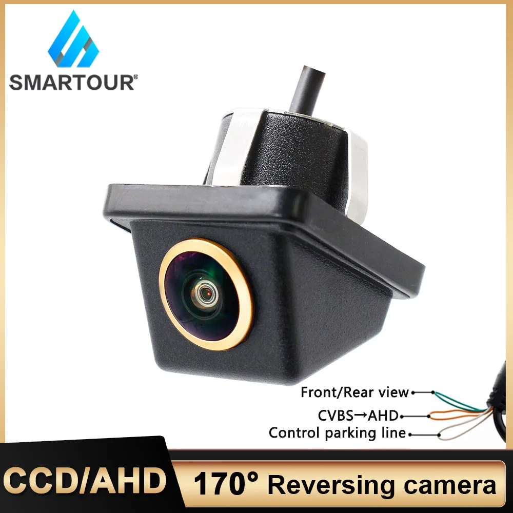 

Smartour AHD Car Reverse View Camera 170 Degree Fisheye Lens HD Night Vision Parking Line DC 12V CCD Front/Backup Punch Camera