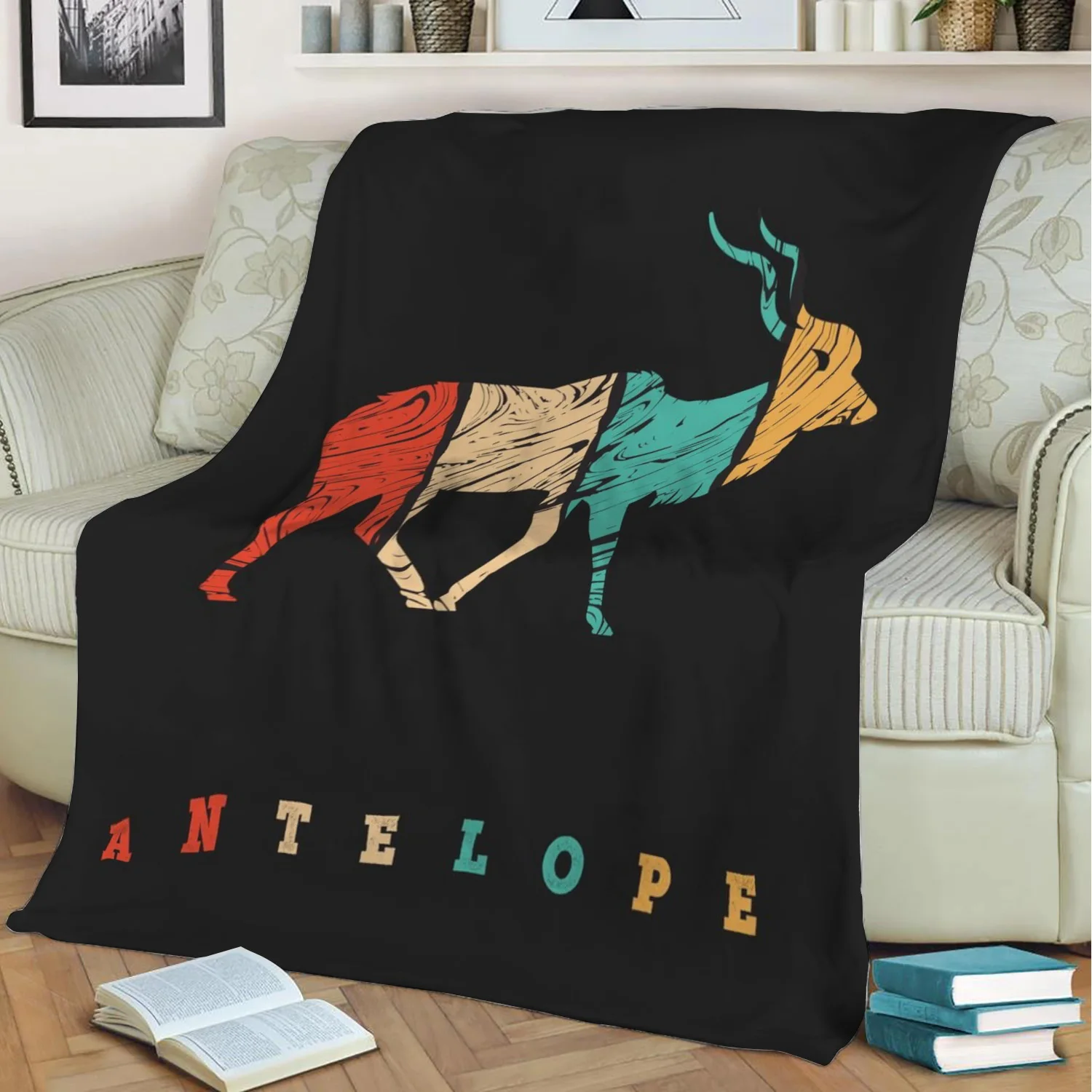 

Antelope Flannel Throw Blanket 3D Printed Keep Warm Sofa Child Blanket Home Decor Textiles Dream Family Gift