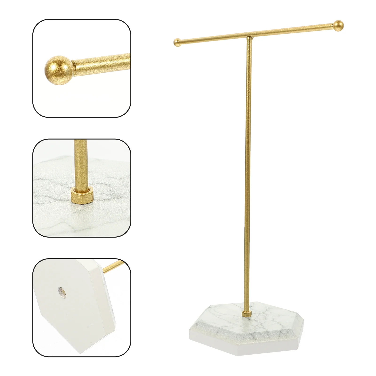 

T Shape Jewelry Storage T-shape Rack Earrings Showing Stand Display Metal Bracelet Holder