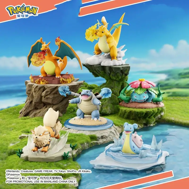 Фигурка покемона 2021 Kawaii Miniso Lapras Charizard Blastoise японский мультяшный настольный