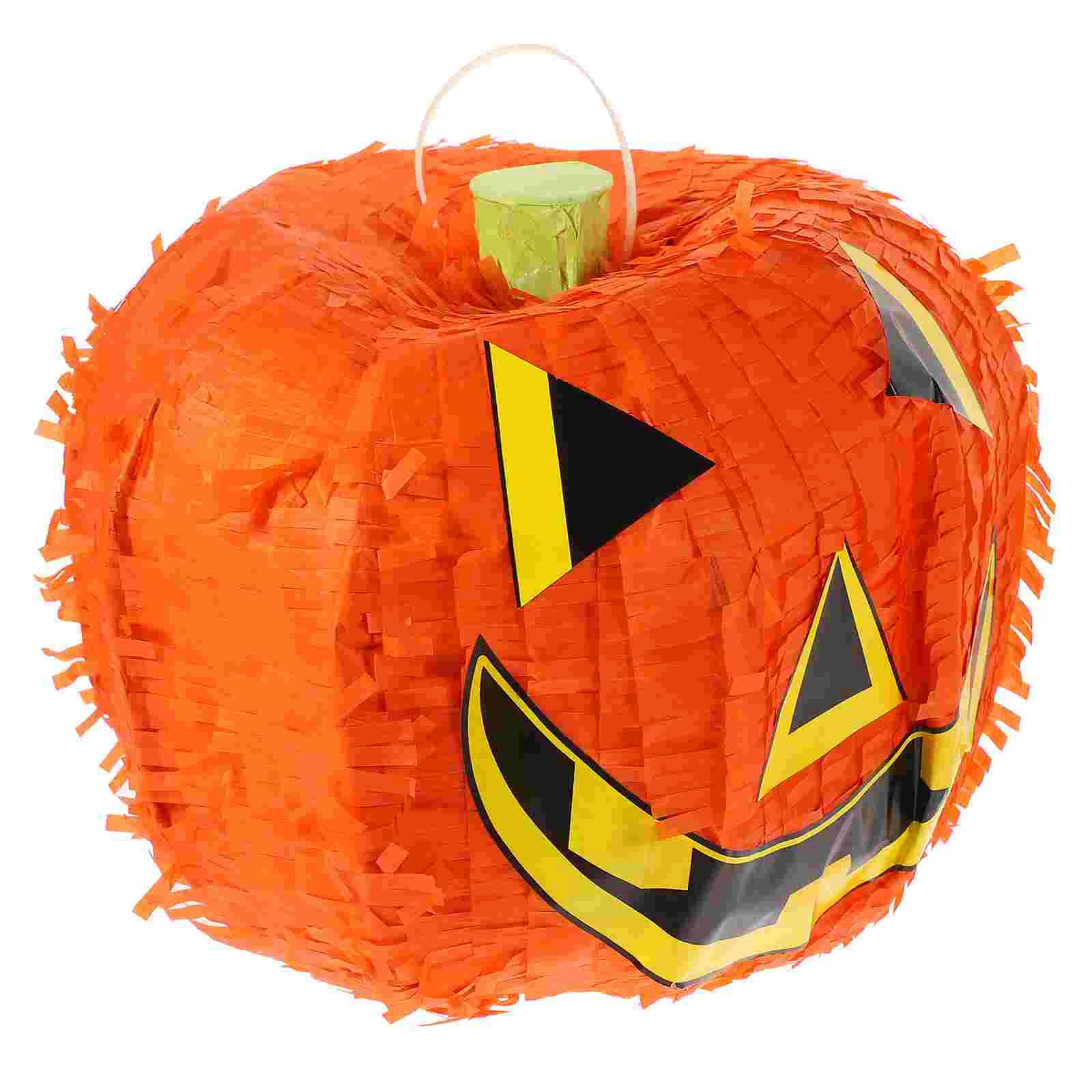 

Cartoon Pumpkin Pinata Halloween Themed Pinata Candy Gift Holder Foldable Paper Pinata