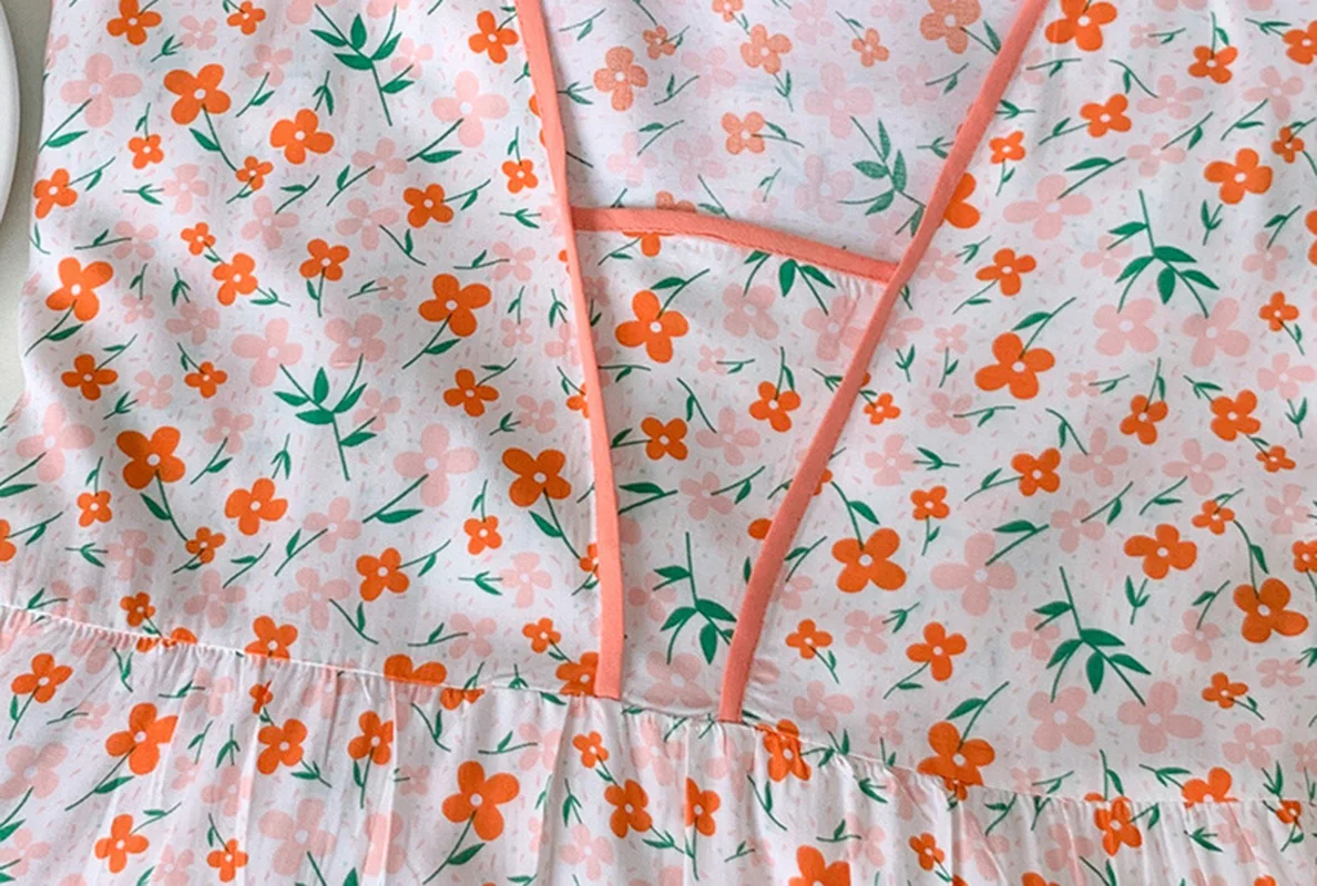 Attractive Women's Short Sleeve Nightwear One Piece Women Clothing New In Women's Sleepwear Summer Pajamas Printing Design