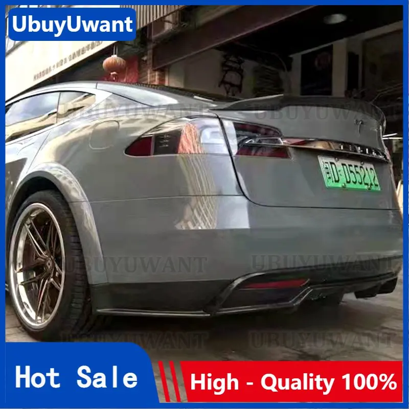 

For Tesla Model S 2015-2017 Rear Wing Spoiler Trunk Boot Wings Spoilers Carbon Fiber 3M Paste