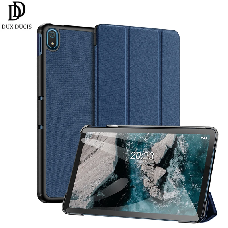 

For Nokia T20 Case чехол Dux Ducis Trifold Smart Sleep Flip Leather Tablet Sleeve For Nokia 10.4 Cover Funda планшет nokia t20