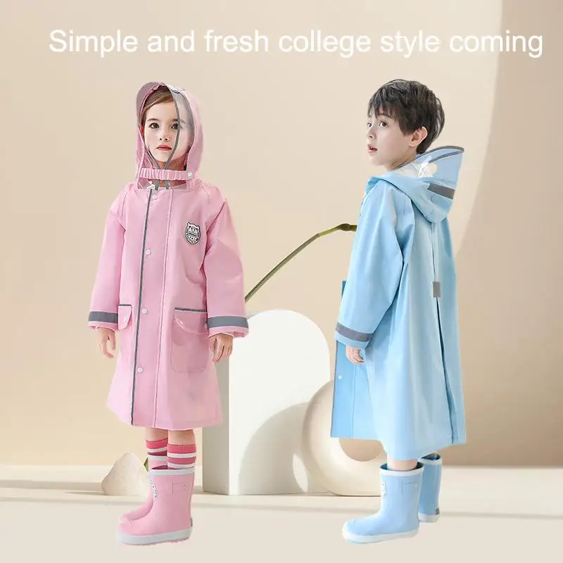 

New Durable Primary School Students Raincoat Poncho Rainy Day Outdoor Travel Keep Dry and Fashion Children Raincoat
