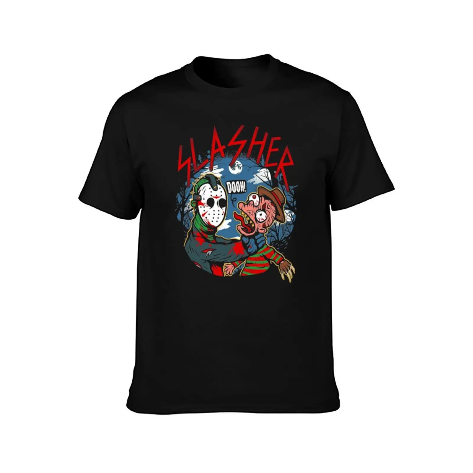 Фото Футболка Halloween Slasher, хлопковая футболка, мужские футболки, 100% хлопок, мужские футболки, футболка с рисунком №2