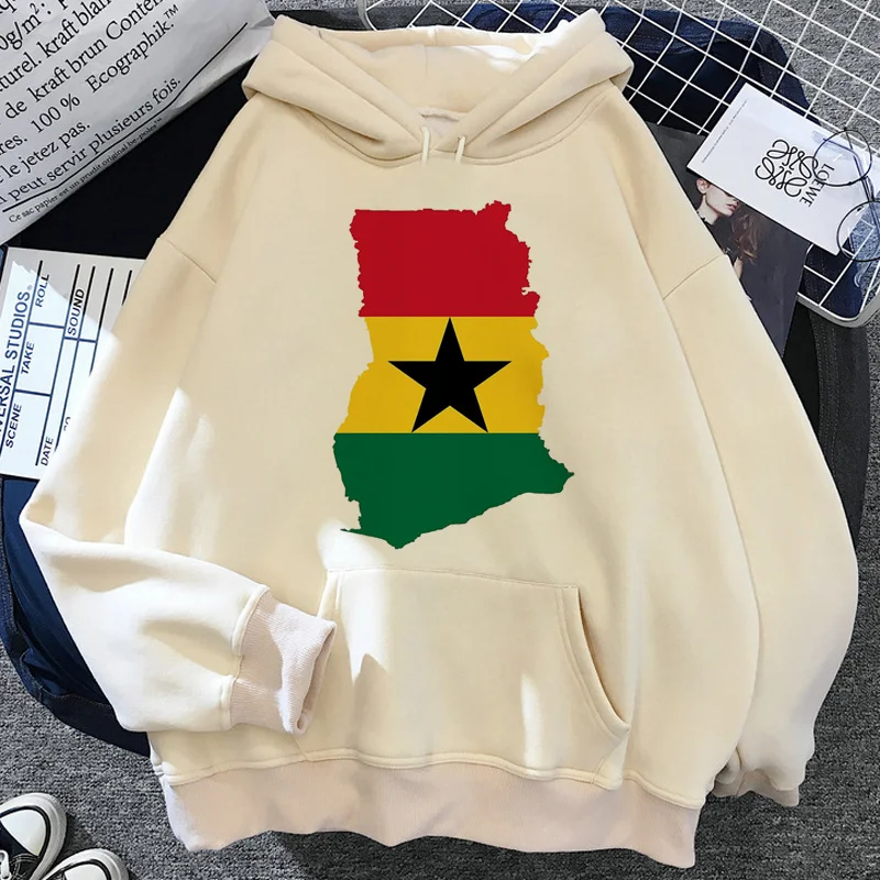

Ghana hoodies female hip hop printed anime women hoody pullover printed grunge