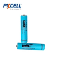 2pcs pkcell 10440 battery 3 7v 350mah icr 10440 aaa rechargeable lithium battery li ion batteries bateria baterias button top