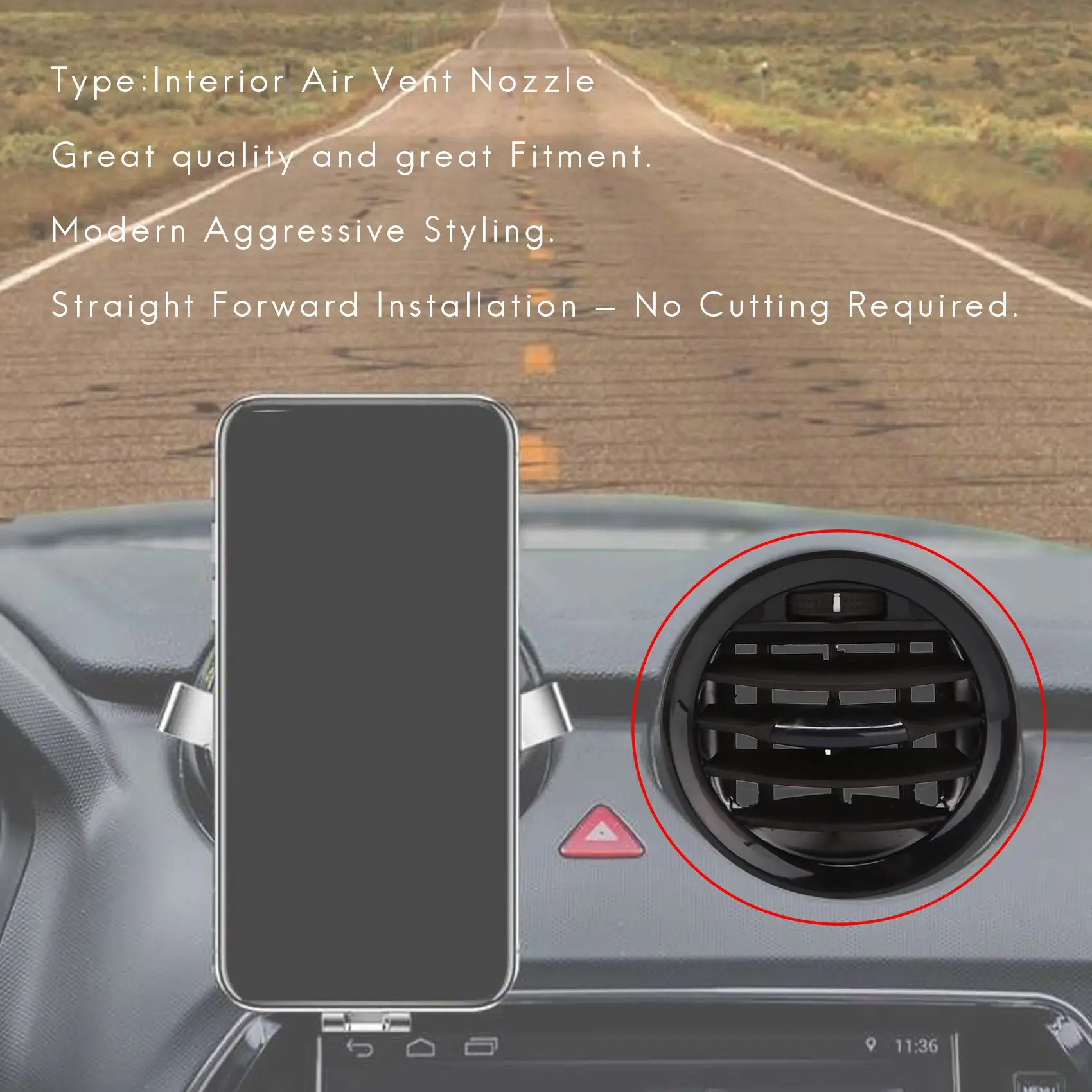 

2PCS Car Interior Heater A/C Air Vent Cover Outlet Grille for Vauxhall Opel ADAM/CORSA D MK3 Air Conditioning Vents Trim Covers