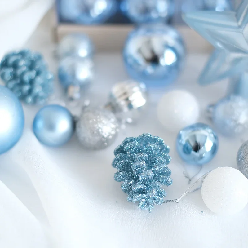Рождественские украшения 3 см 5 подвеска в виде голубого рождественского шара