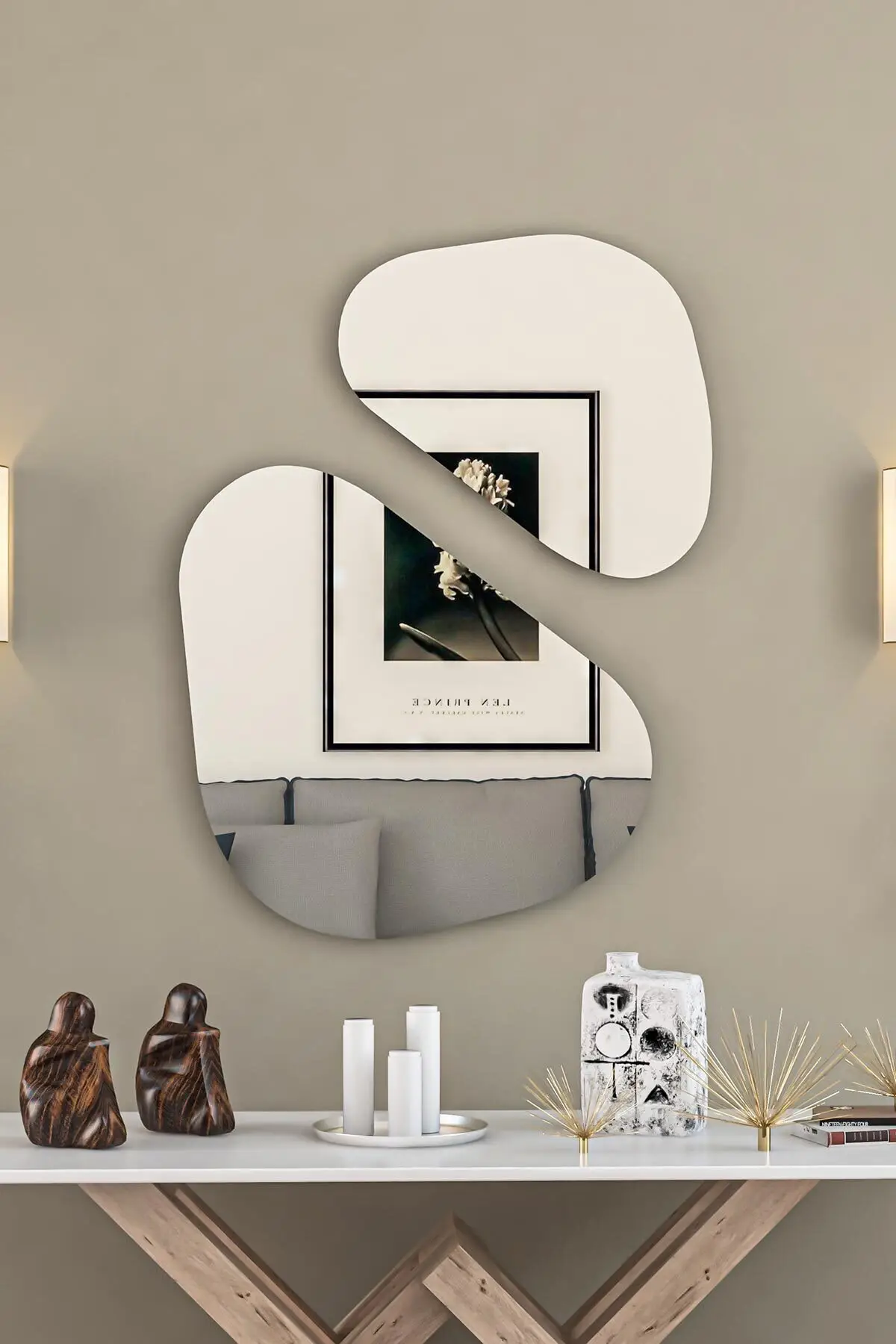 Decorative Wall Mirrors Console White Round Oval Furniture Full Body Mirror Length Decor Bathroom Made In From Turkey