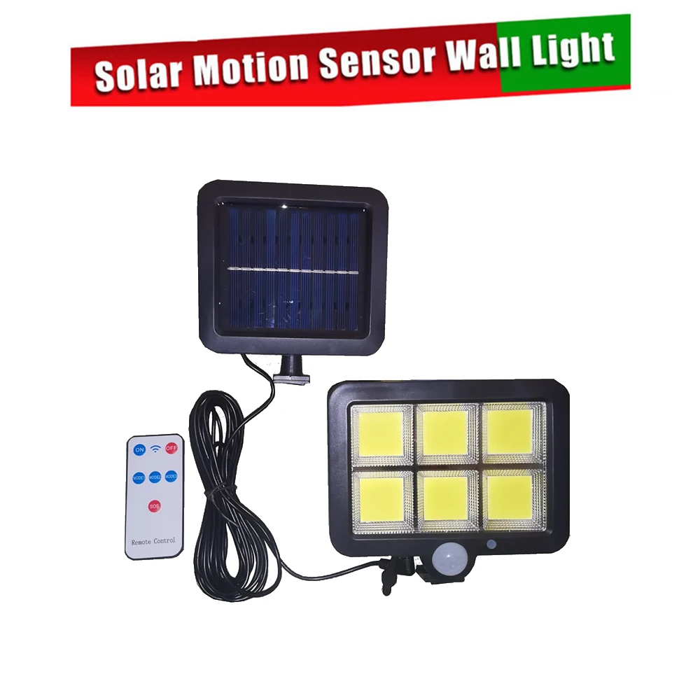 

Уличный светодиодный настенный светильник на солнечной батарее, 120/100 светодиодов