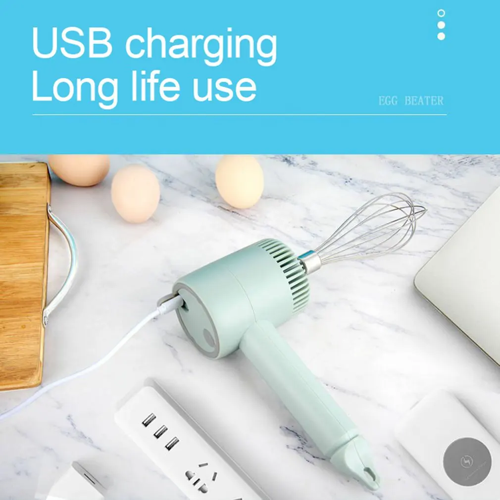 

Wireless Portable Wireless Whisk Electric Food Mixer Hand Blender High Power Dough Blender Egg Beater Handheld Mixer Tool