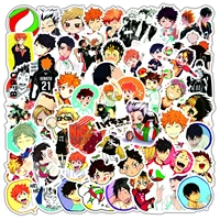103050pcs volleyball junior anime graffiti stickers cartoon characters kids toys water cup trolley box manga decal stickers