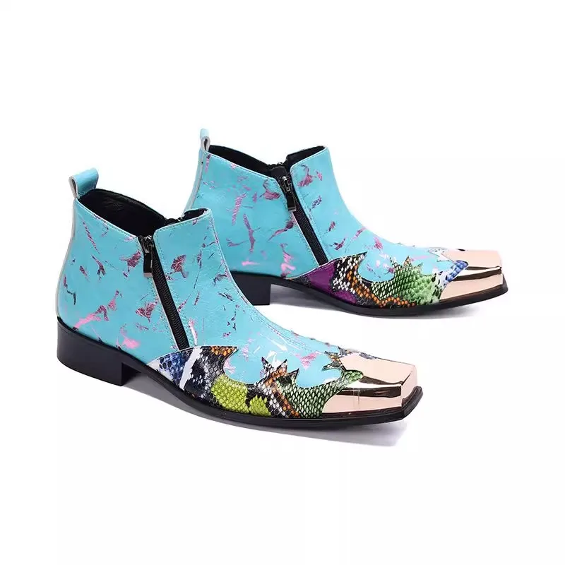 

Ботинки Челси мужские с металлическим носком, повседневная одежда, натуральная кожа, заостренный носок, короткие сапоги ручной работы, модная мужская обувь