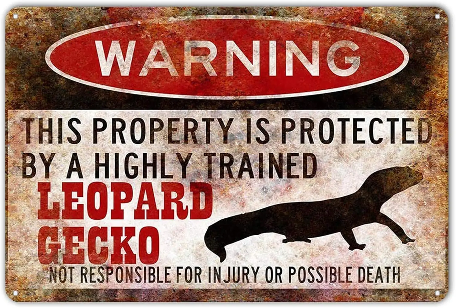 1b знак ZYPENG Leopard Gecko es оловянный металл забавный декоративный подарок геккона