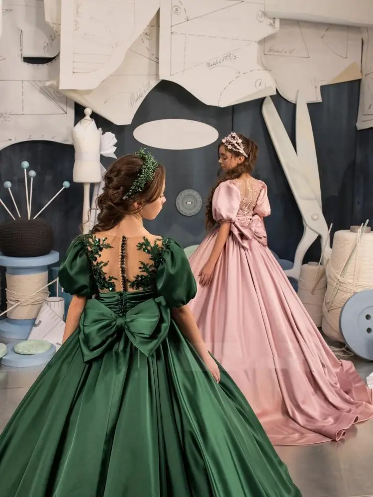 2024 платье для девочек с блестками роскошные платья принцессы ведущей-подростков