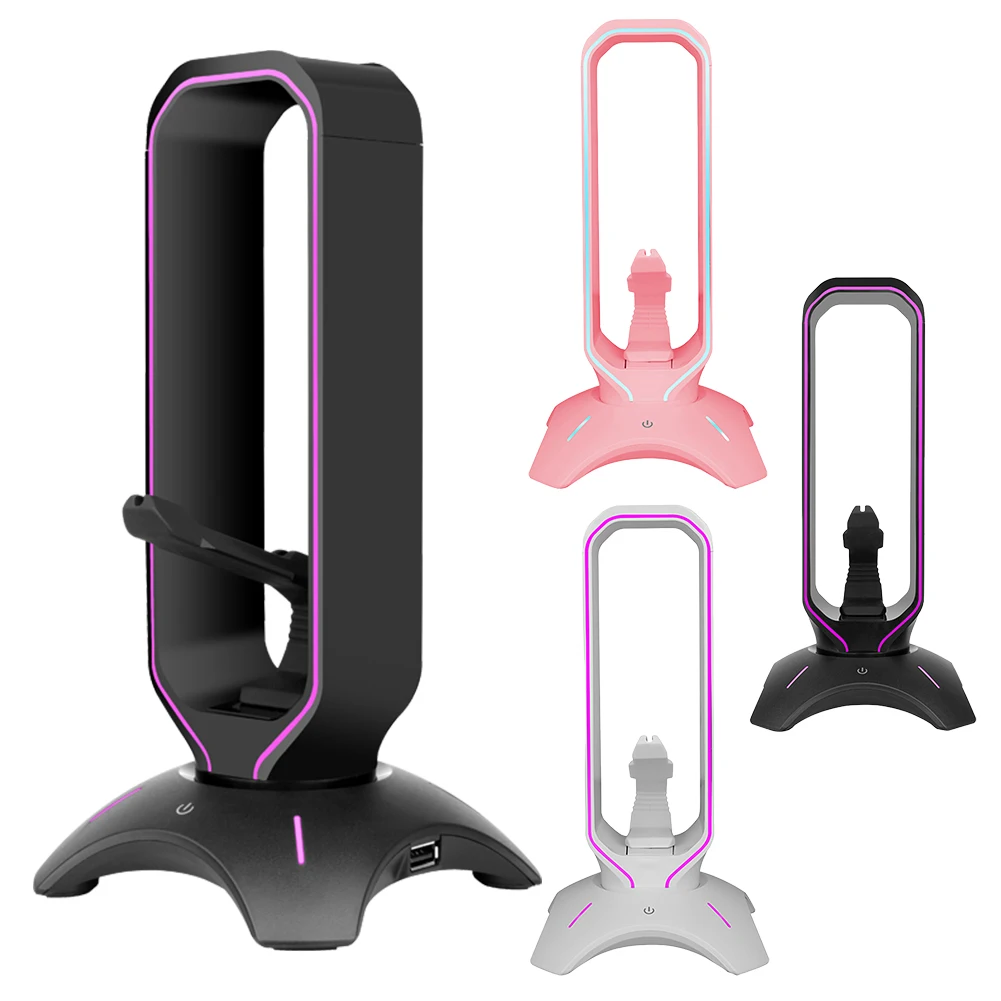 Подставка для игровых наушников RGB с держателем банджи-шнура мыши держатель