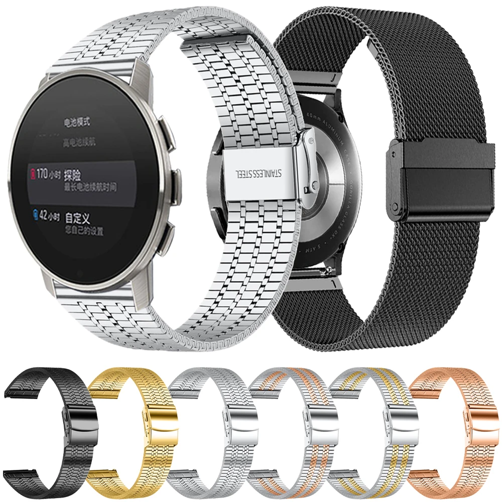 Ремешок из нержавеющей стали для SUUNTO 9 5 пиковый металлический ремешок 3 сменный