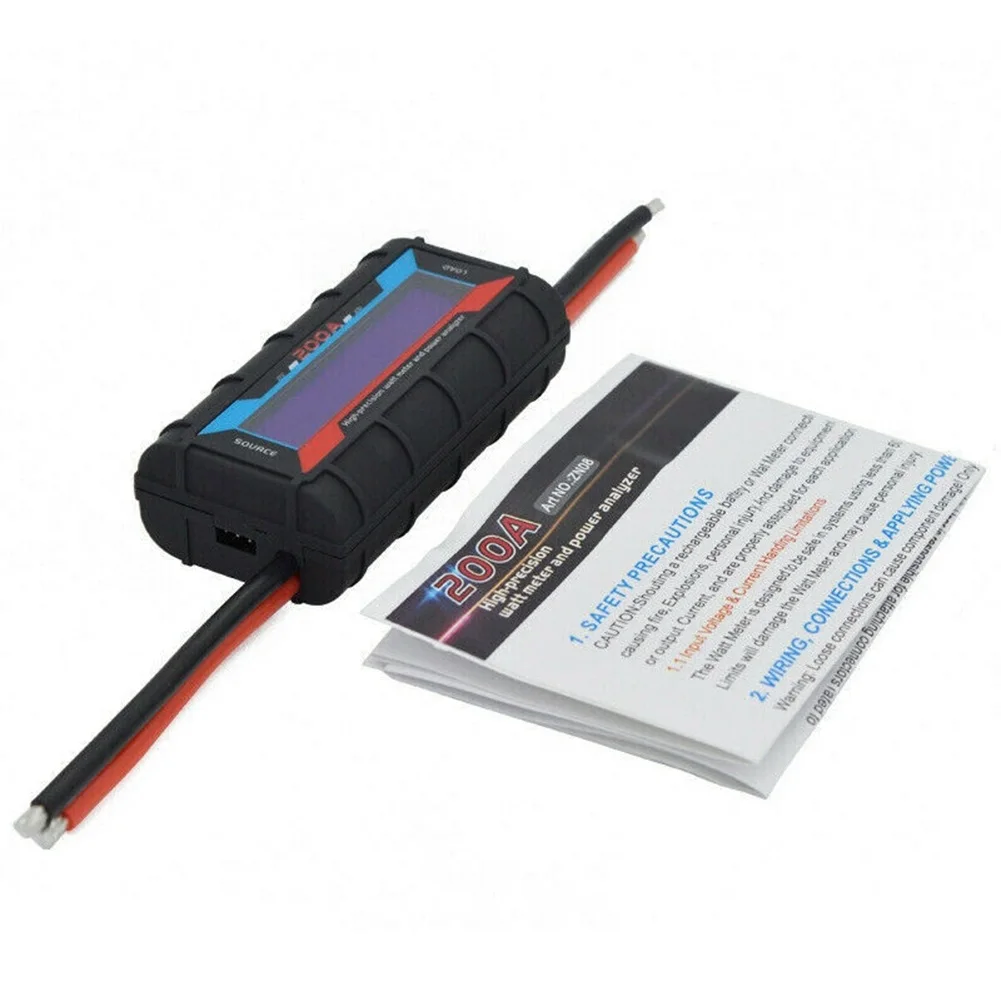 

Durable Calculate The Voltage Current Power Digital Monitor DC 200A 4.8-60V ABS+copper Core Black High Quality