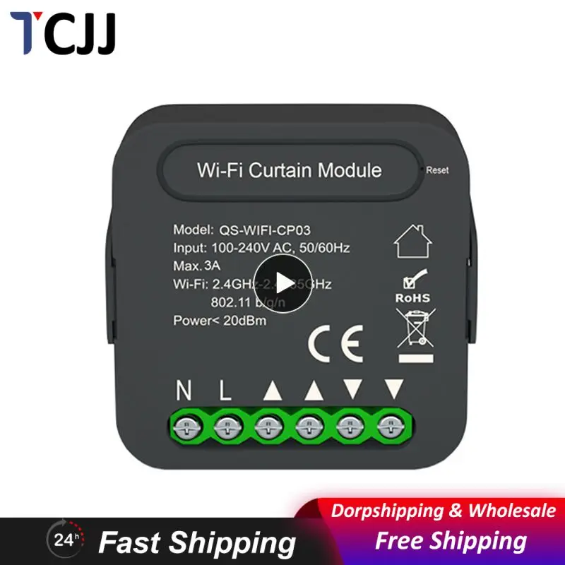 

Curtain Switch Wireless Bk Dual Mode Wifi Switch Breaker 3a Mini Switch Module Tuya Remote Control