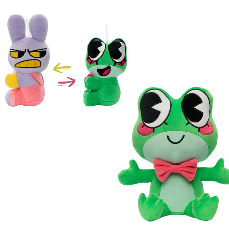 Фото Плюшевая игрушка Bandai Jax-Suit Pomni Disappearing Guy, милый мультяшный персонаж Ribbit Maid Jax, мягкая кукла для декора комнаты, подарок для детей №2