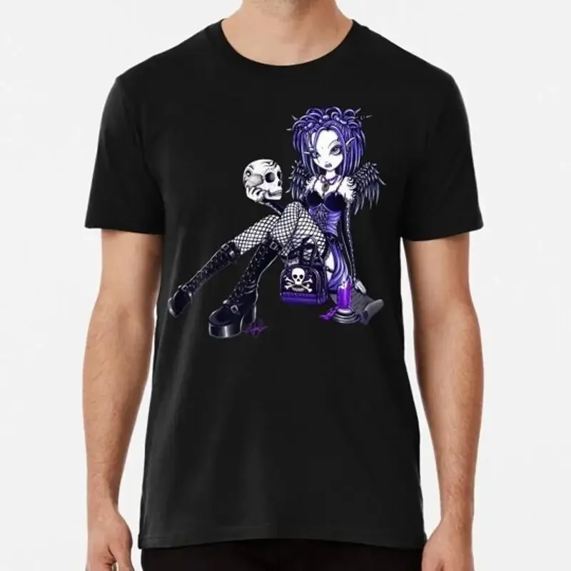 Фото Футболка Gabriella Gothic Tattoo Skull Angel Fae от Myka Jelina, размер S 5XL, сделано в США №1
