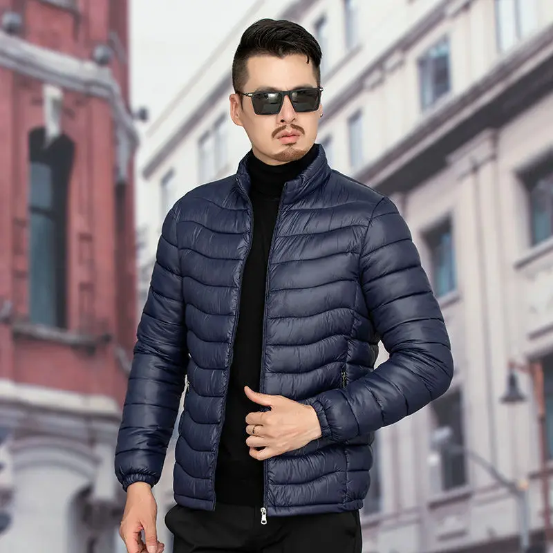 

2022 Autumn Winter Warm Windproof Thin Jacket Parkas Coat Men New Fashion Waterproof Slim Casual Parkas Zipper Jacket Men W13