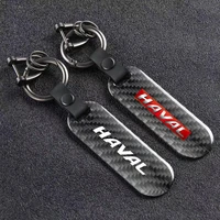 new fashion car carbon fiber leather rope keychain key ring for haval f7 jolion f7x h6 h9 h6 2021 car accessories