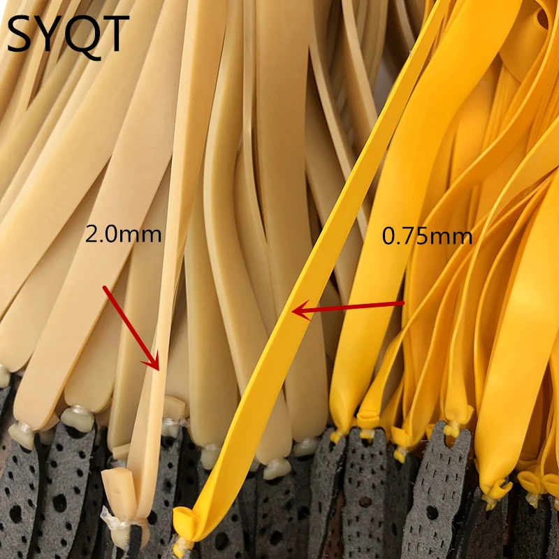 

3pcs2.0mm Thickened Large Elastic Flat Leather Rubber Band for Hunting Slingshots, Rebound Faster and Stronger Catapult Use