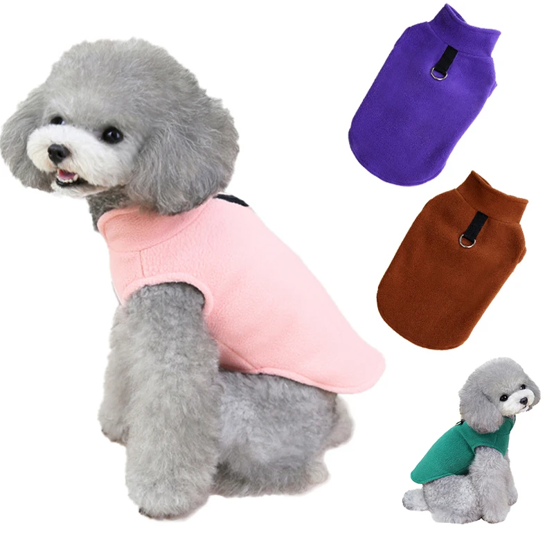 

Warm Fleece Pet Vest Winter Pet Dogs Jacket for Small Medium Dog Kitten Clothes French Bulldog Chihuahua Coat Pug Teddy Costumes