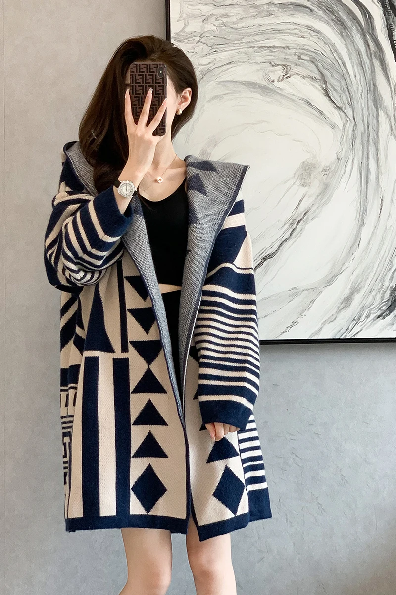 

Fur Coat Women Loose Retro Sweater Cardigan Jacket for Women's Autumn Winter Outerwear Long Sleeve Casual Female Korean Tops