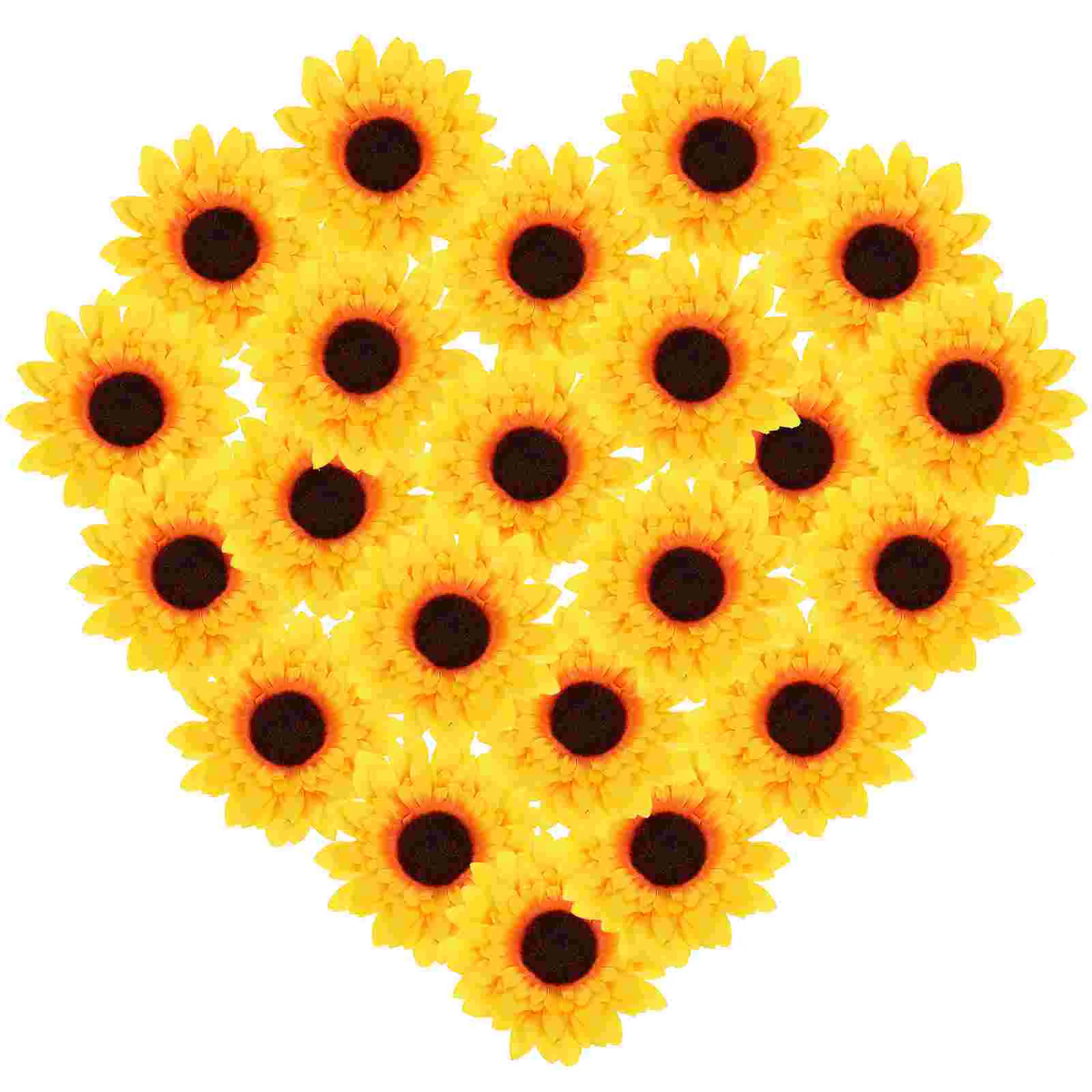 

Sunflower Flowers Artificial Sunflowers Fake Heads Decorations Flower Yellow Silkautumn Wreath Faux Decor Crafts Garlandmini