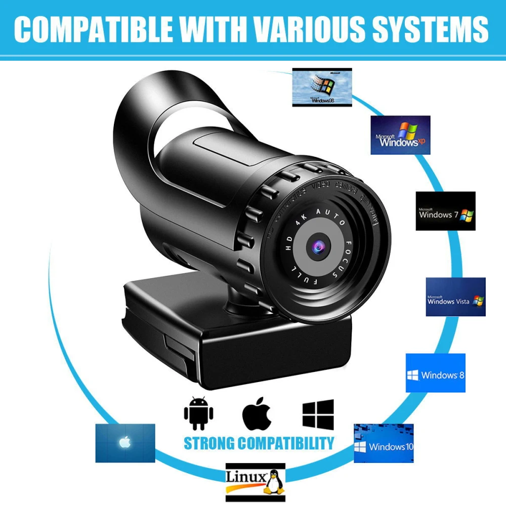 Autofocus Mini Camera Black Computer Webcam With Microphone Wireless Mini Camera Free Drive Wireless Smart Home Webcam 1600x1200